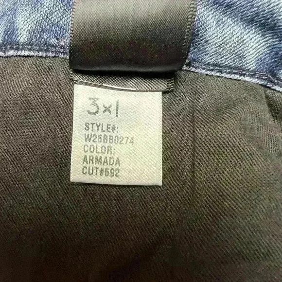 3x1 NYC Women's Jeans Armada Mid Bell in Light Wash Slim Raw Hem USA size 27 - Picture 10 of 10